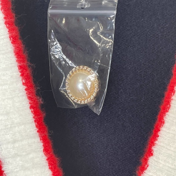 NWT Dee Elly cardigan Sweater Size Medium Red White and Blue - Picture 6 of 10